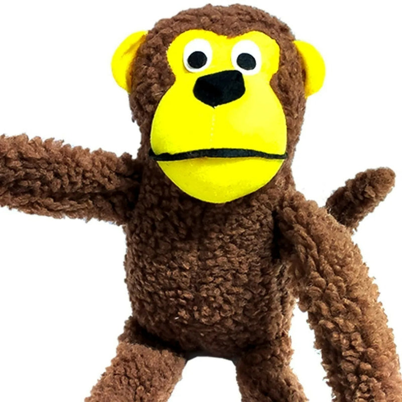 Brinquedo Mordedor Macaco de Pelúcia - Brinquedo Interativo para Pets