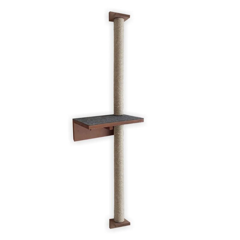 Arranhador de parede com prateleira - Conforto Para Seu Gatinho e Estilo Para Sua Casa