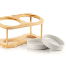 Comedouro Duplo Elevado para Gatos – Design, Saúde e Estilo em um Só Produto