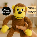 Brinquedo Mordedor Macaco de Pelúcia - Brinquedo Interativo para Pets