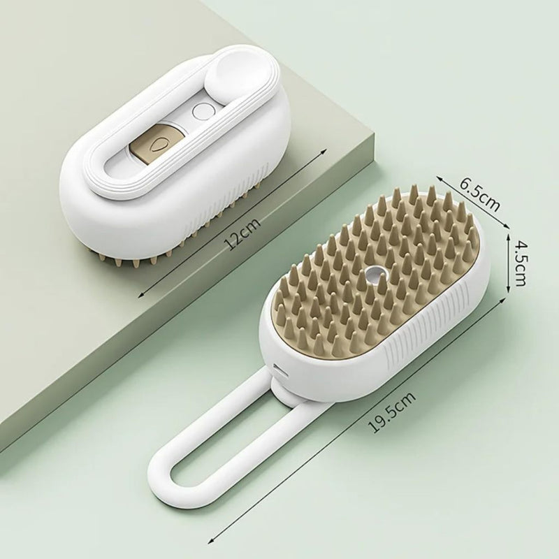 Escova Autolimpante 3 em 1 para Pelo & Higiene- ideal para manutenção em casa