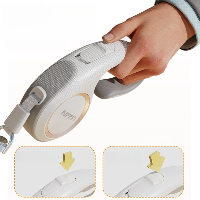 Guia Retrátil 3 Metros com Trava de Segurança - Ergonômica para Cães 10% OFF COM CUPOM BEMVINDO10