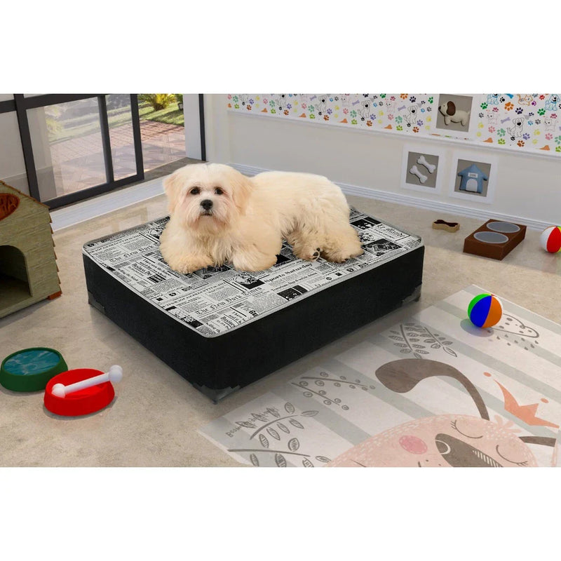 Cama Super Conforto Box Pet- acolchoamento térmico e suporte reforçado